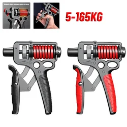 5-165kg Adjustable Heavy Hand Grip Strengthener Wrist Finger Massager Forearm Trainers Fitness Steel Spring Gripper Exercise