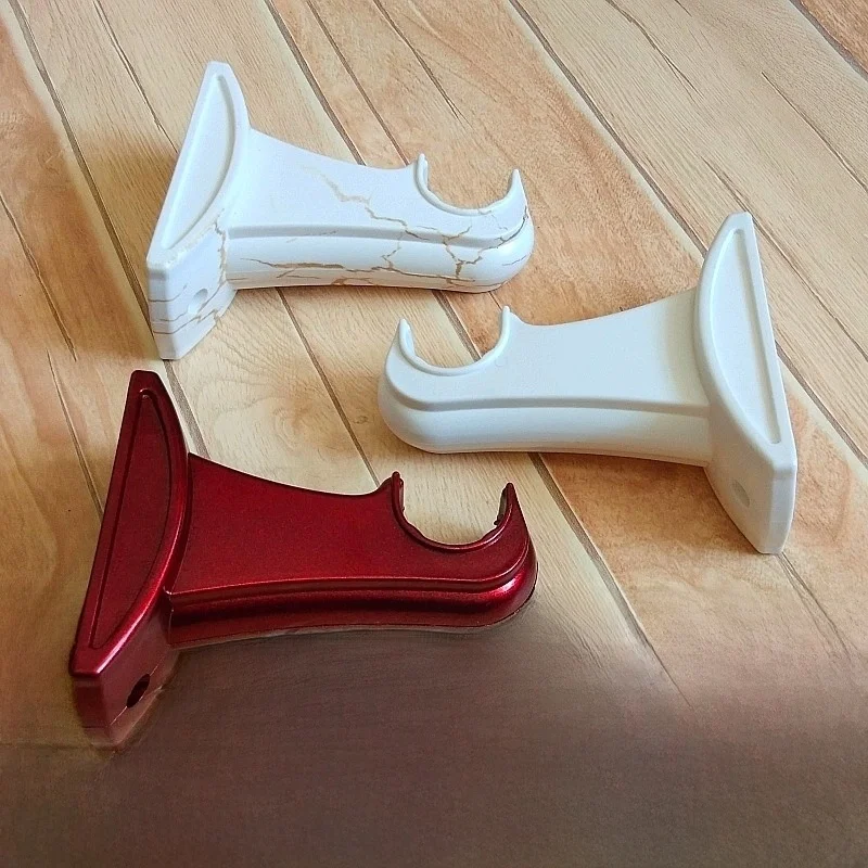 Vintage Style Plastic Curtain Rod And Support Bracket Extended And Shortened Roman Pole Accessories Home Textile Window Treat...