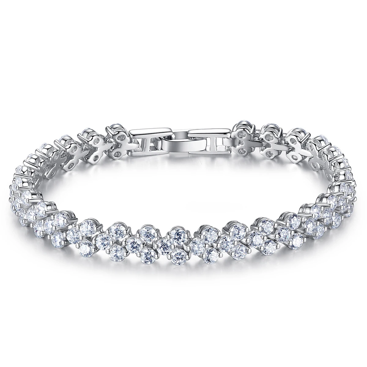 

Tennis Chain Bracelets For Women Fashion Small Cubic Zircon Crystal white Gold Color Wedding Party Friends Gift Jewelry