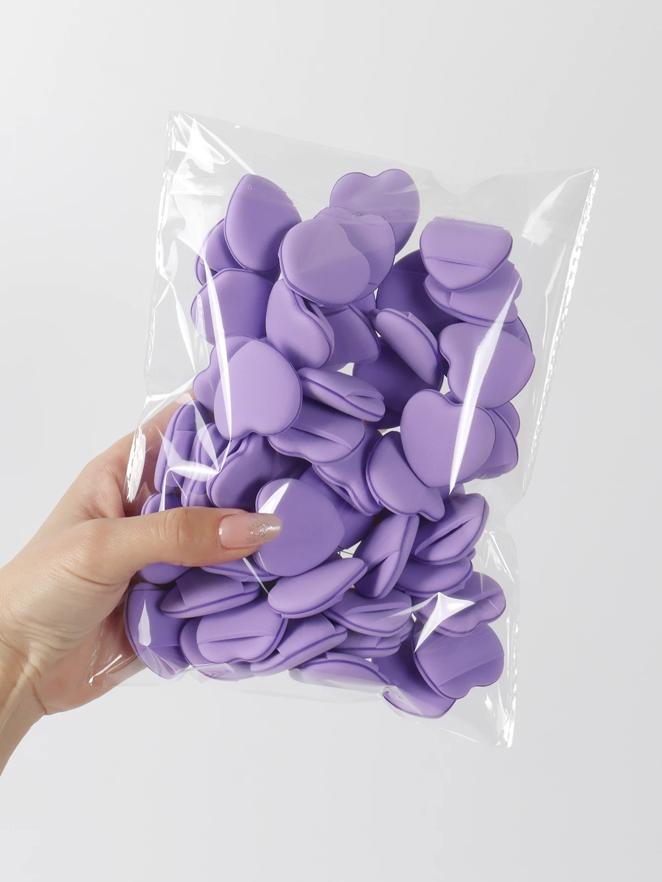 50 mini coussins pour les doigts. Houppette de poudre à coussin d'air, éponge mixte sans latex et houppette cosmétique, utilisée pour le fond de teint liquide