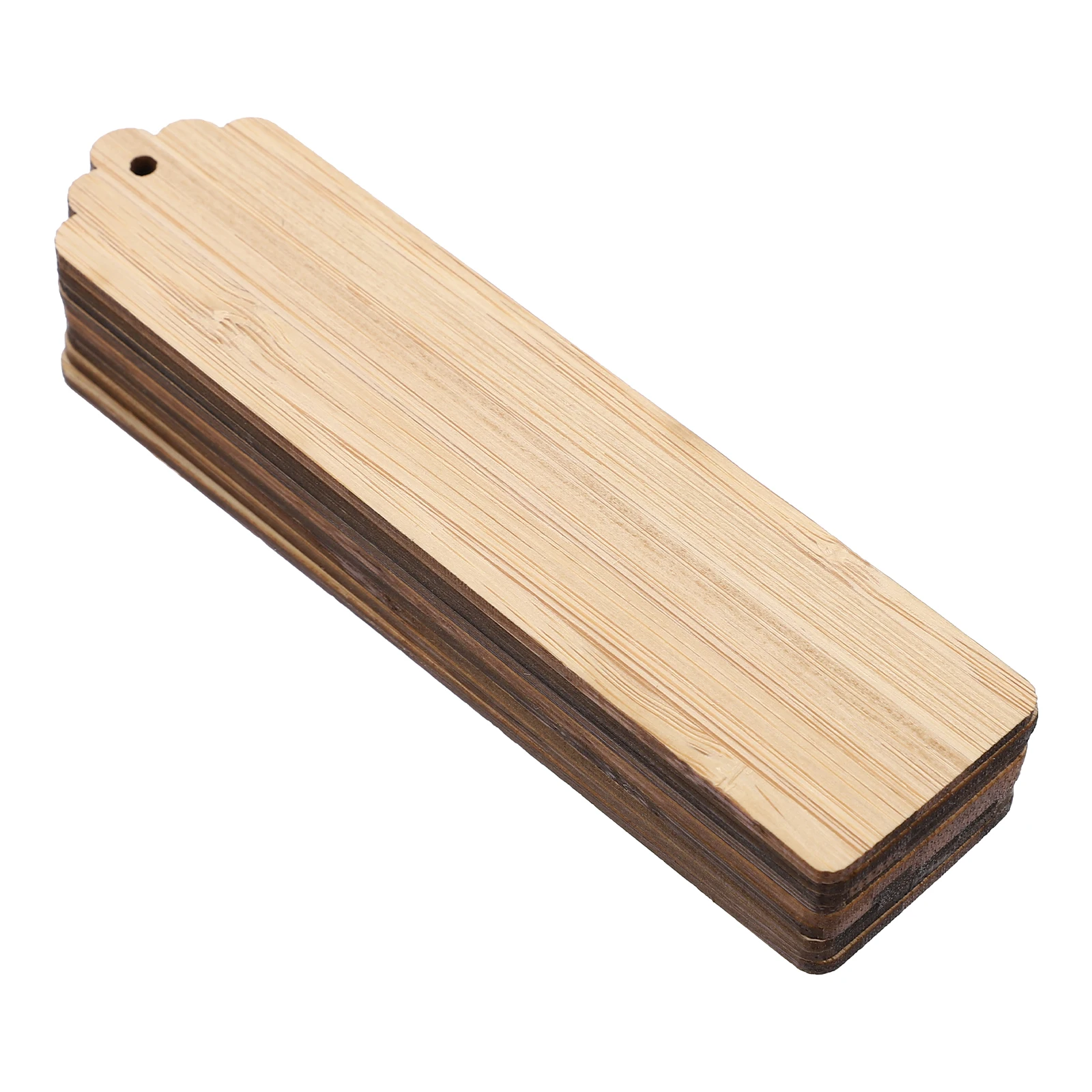 Marque-pages vierges en bois, étiquettes en bois inachevé, marque-pages artisanaux de peinture, Graffiti sculpté, matériel de planche de bambou, DIY bricolage, 10 pièces