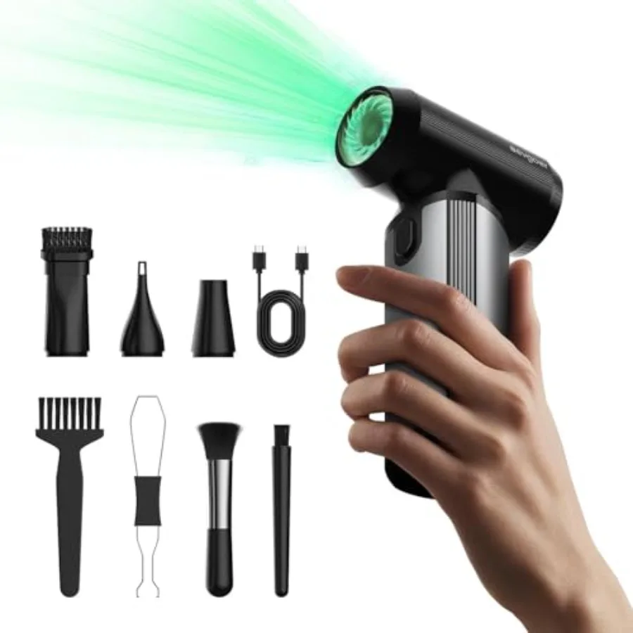 

Electric Air Duster180000RPM Super Power Handheld Cordless Air Duster 10000mAh 3-Gear Adjustable Dust Blower for Comp
