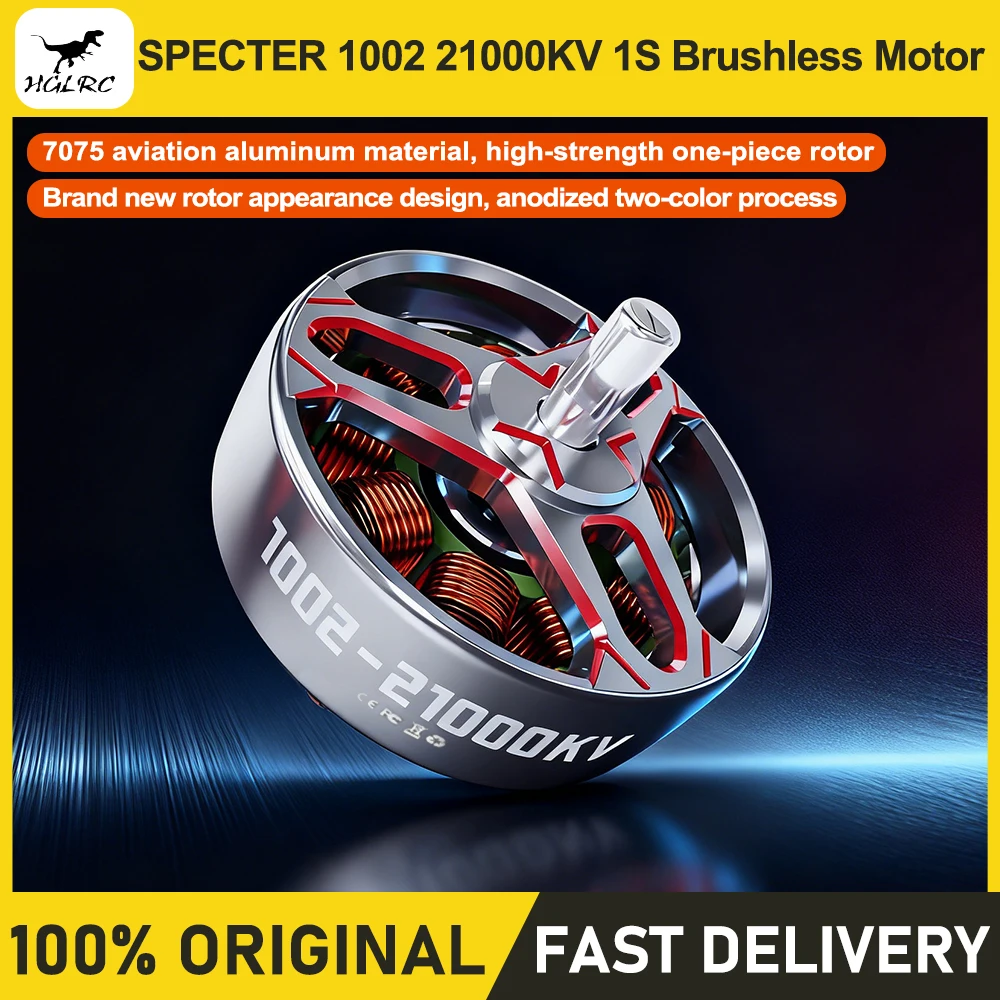 HGLRC SPECTER 1002 21000KV 1S محرك بدون فرشاة لطائرات بدون طيار FPV Freestyle 65 مللي متر Tinywhoop مسواك أجزاء ذاتية الصنع