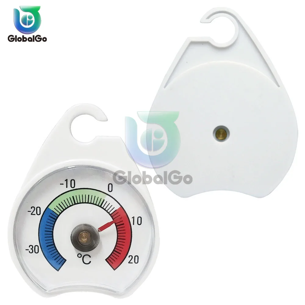 -30 - 20°C Refrigerator Freezer Thermometer Fridge Refrigeration Temperature Gauge with Hook Home Temp Stand Dial Type