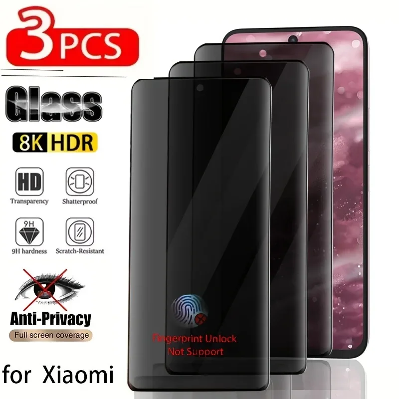 3PCS Privacy Temper…