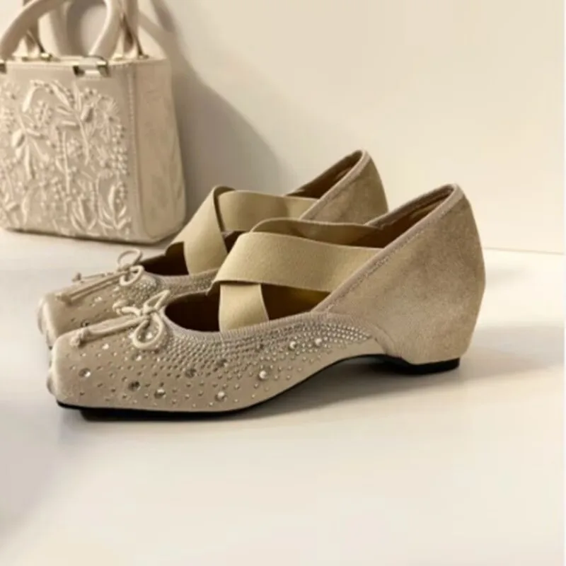 

Hot Selling Women Flats Mary Janes 2026 Casual Rhinestone Fashion Female Shoes Ballet Flat Slides Ladies Outside Sandal Footwear