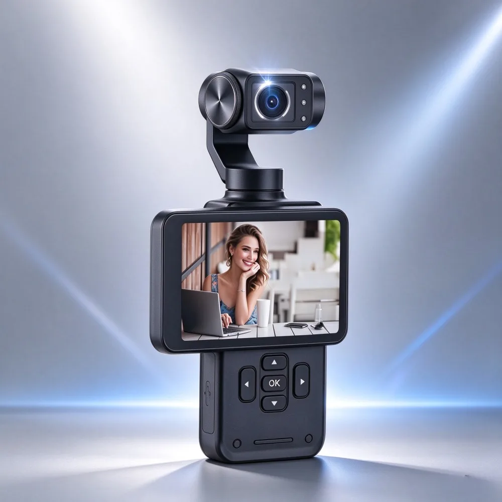 New 5K Video Camera Action Vlogging Digital Camcorder 5K/2K/1080P 3-axis Face Tracking HD Screen Infrared Night Vision