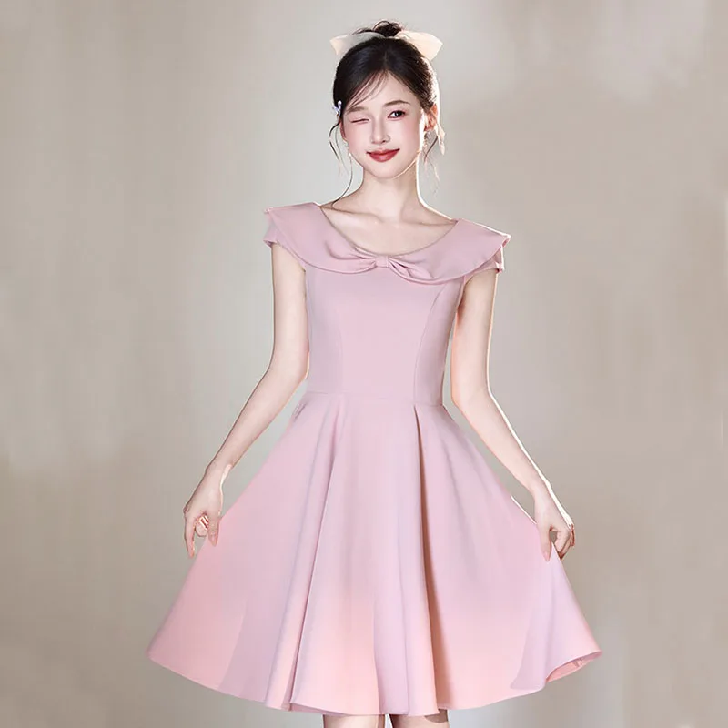 

Роскошное розовое вечернее платье для женщин, платье высокого класса во французском стиле для выпускного вечера, элегантные платья для выпускного вечера 2025