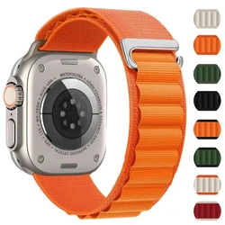 Alpine Loop correa para Apple Watch Ultra 2, banda de 49mm, 9, 8, 7, 45mm, 41mm, pulsera deportiva de nailon para iWatch series 6, 5, 4, 3, SE2, 44, 40mm, 42mm