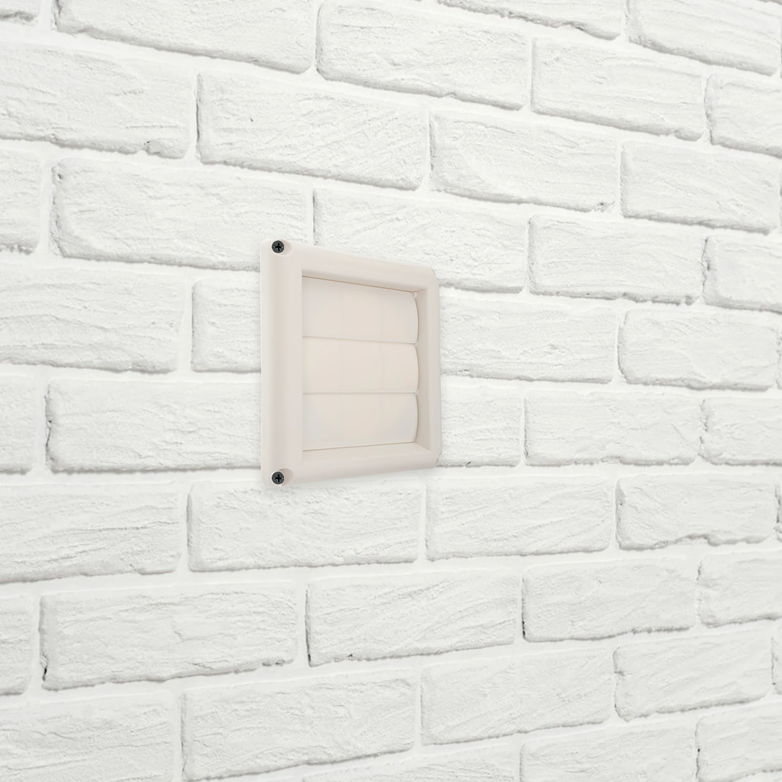 

4 Inch Air Conditioner Outlet White Vent Cover Metal Dryer Exhaust Louvered Grille Durable Plastic Long Term Use Prevent Damage