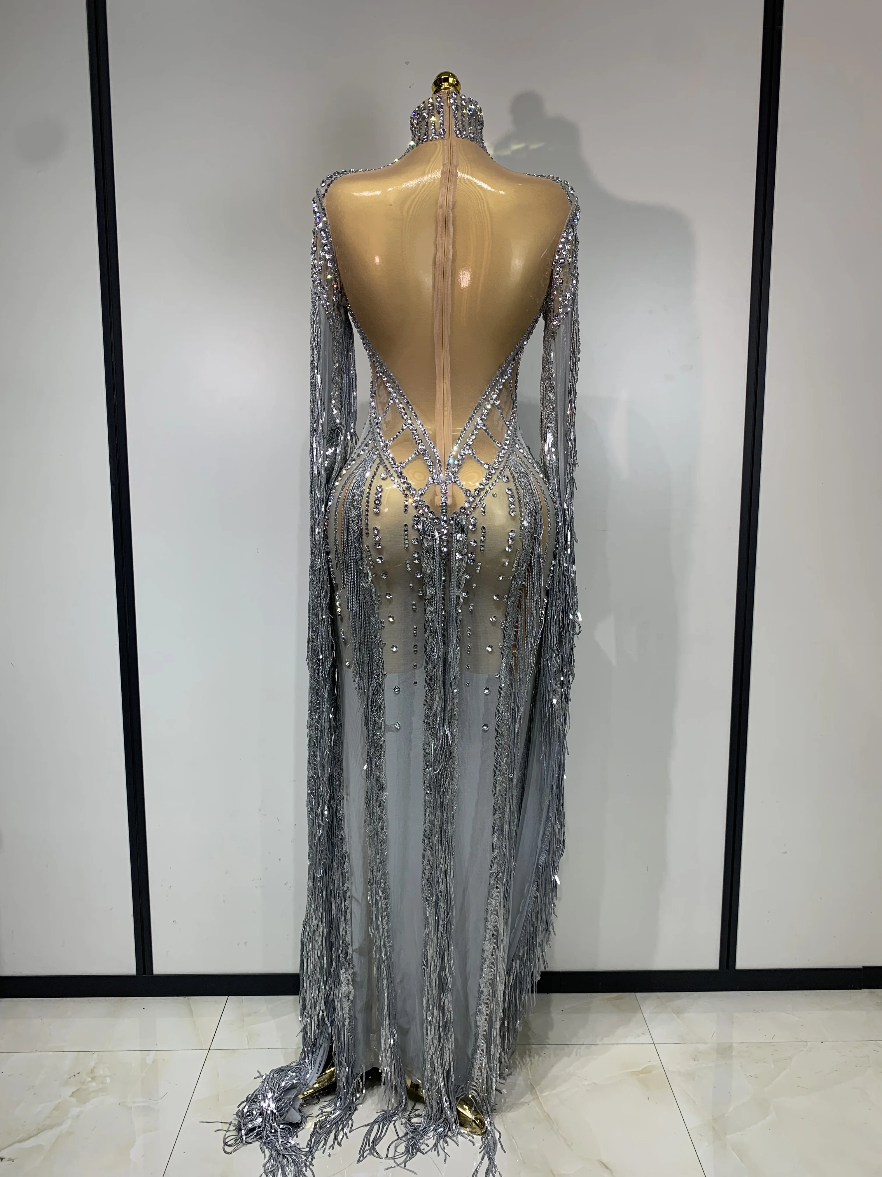 summer boho maxi dress Monaco Long bohemian with lace and ruffles, 3/4 sleeves May Queen MQ2173 - extended:299236 not the body measurement Color:CHAMPAGNE_A