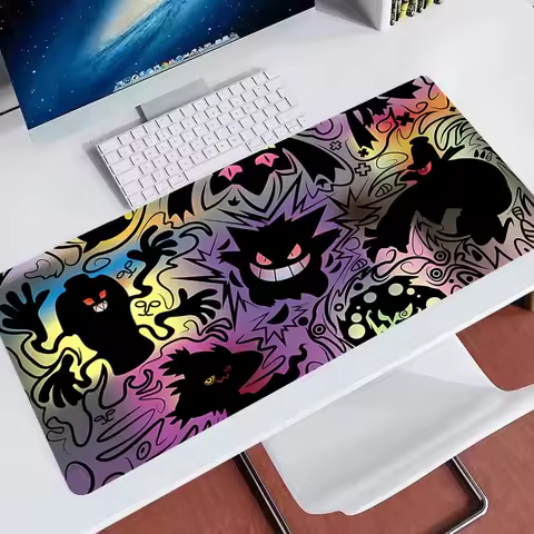 Mouse Pad P-pokemon Gengar Gamer Mousepads Big Gaming Mousepad Large Keyboard Mat Desk Pad for Computer Laptop Mouse Pads 90x40