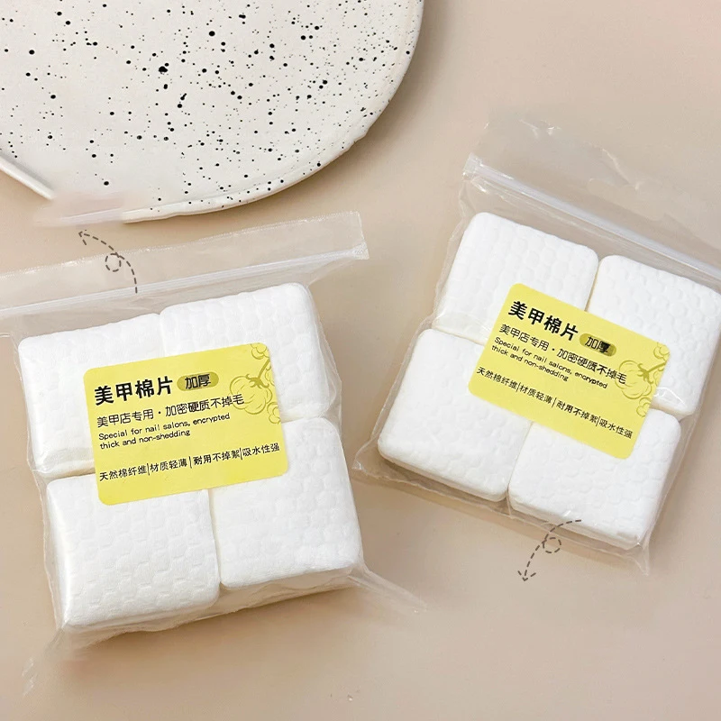 200/500 Pcs Thickening Profession Cotton Pads For Nail Wipes Lint-Free Nail CottonGel Polish Remover Nail Art Cleaning Tools view 2