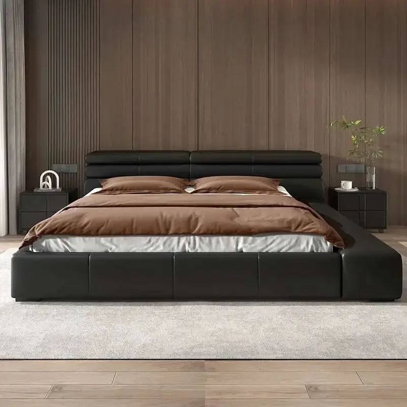 

Partitions Minimalist Bed Tatami Adult Bedroom Luxury Modern Unique Bed Double Entertainment Camas De Casal Trendy Furniture