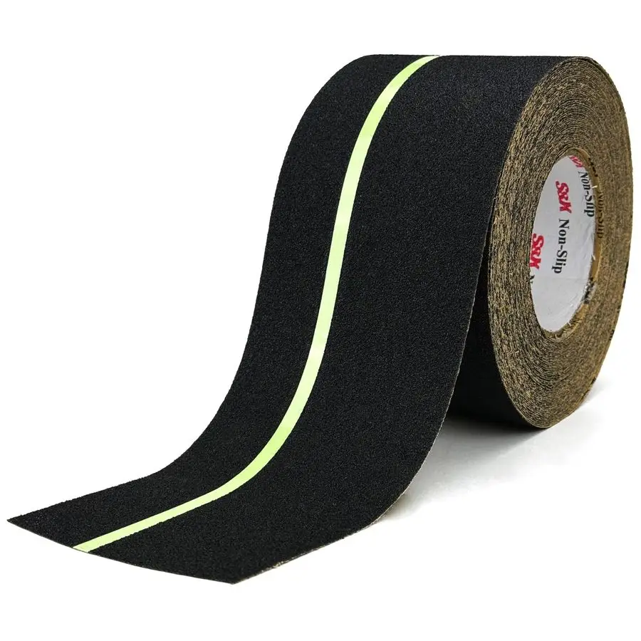 

Anti Slip Tape 4 Inch x 60 Ft, 2X Longer Heavy Duty Grip Tape with GlowinDark Strip, Outdoor Stair Treads NonSlip for Steps Ramp
