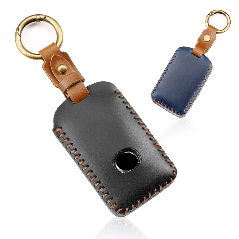 

Leather Car Remote Key Cover Case Holder Keychain For Mazda 3 Alexa CX-30 CX30 CX5 CX 5 CX-5 CX8 CX9 CX4 2019 2020 Accessories