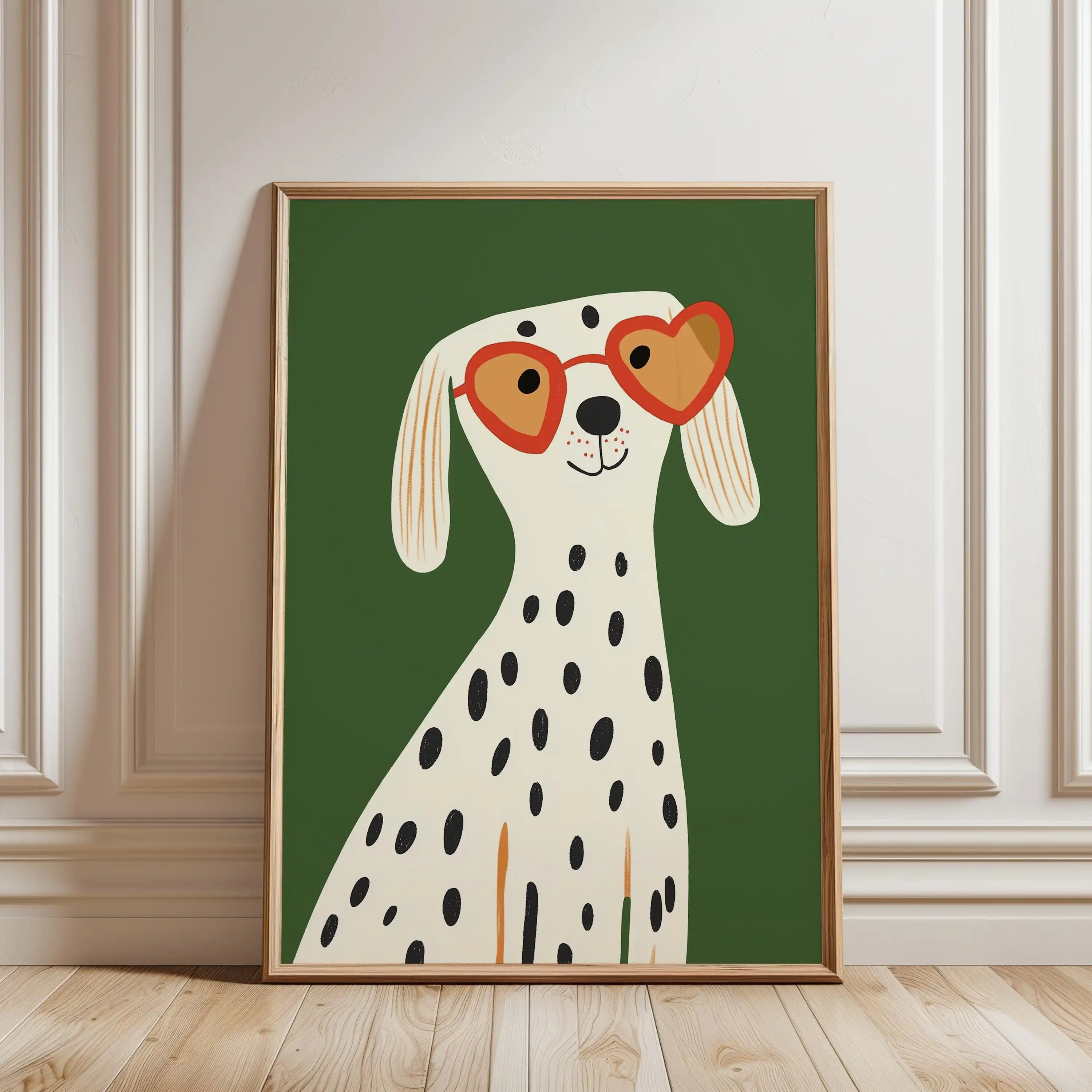 1pc frameless Canvas Painting Basset Hound Dog In Sunglass Cool Lion Pink Pajama Poster Print Wall Art Pictures Canvas Painting