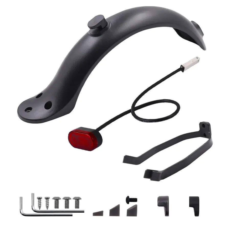 Durable Scooter Mudguard for Xiaomi Mijia M365 and M365 Pro Electric Scooter Tire Splash Fender with Rear Taillight Back Guard