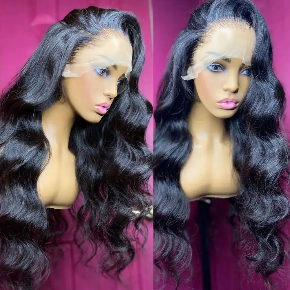 Body Wave13x6 Hd Lace Front Human Hair Wig 30 40 Inch Brazilian Remy 13x4 360 Transparent  Lace Frontal Wigs For Black Women