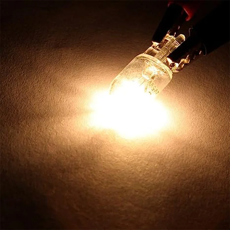 10 X Clear Signal Lamp Glass T10 W5W 501 194 White 12V 5W/3W Warm White W2.1x9.5d Single Filament Car Bulb Auto Light