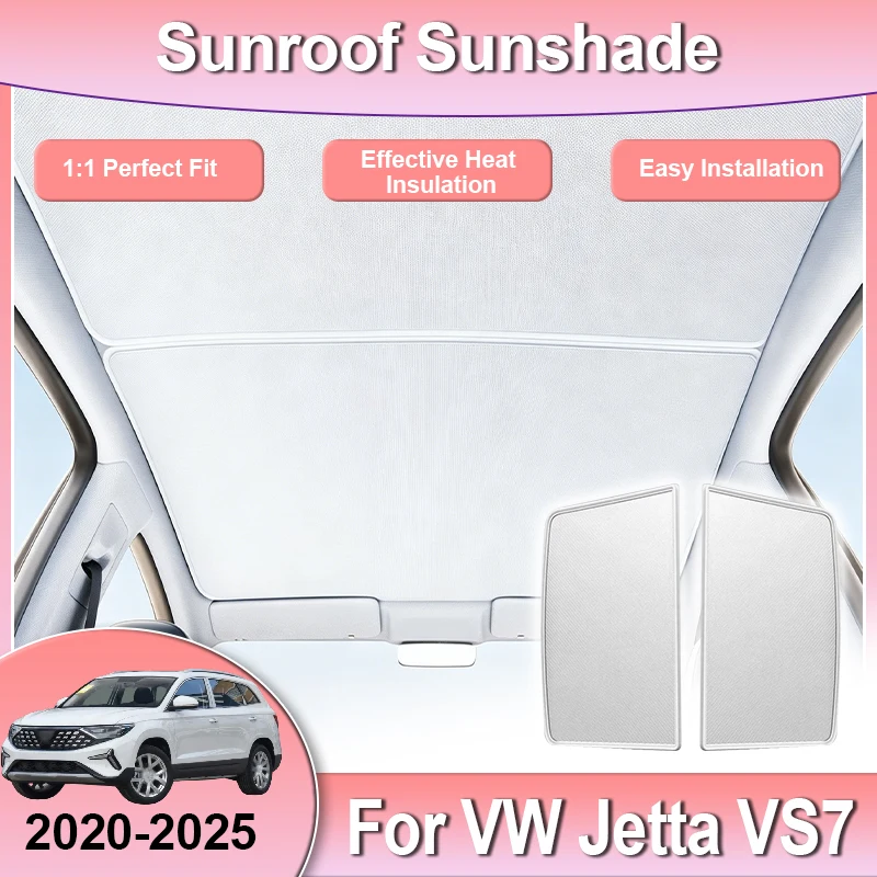 For VW Volkswagen Jetta VS7 2020 2021 2022 2023 2024 2025 Accessories Electrostatic Adsorption Car Sunroof Sunshade Static Cling