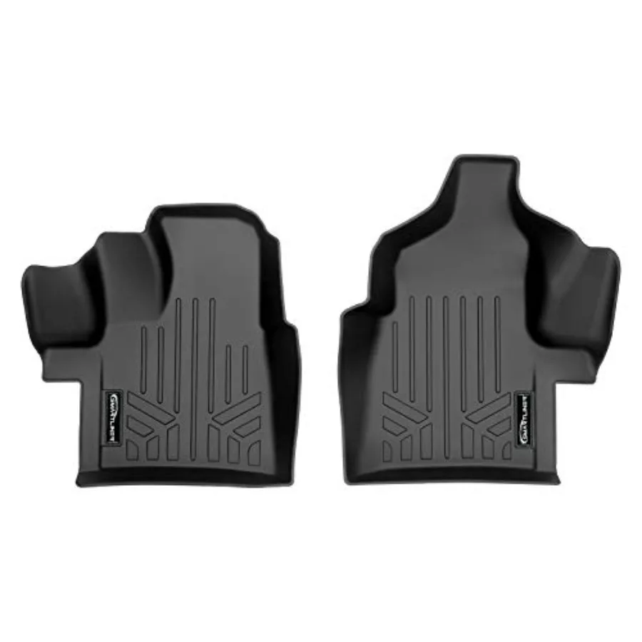 

Custom Fit First Row Floor Mat Liners for 2020-2024 Ford Transit 2020-2022 Black Rubber Durable Non-Slip Surface