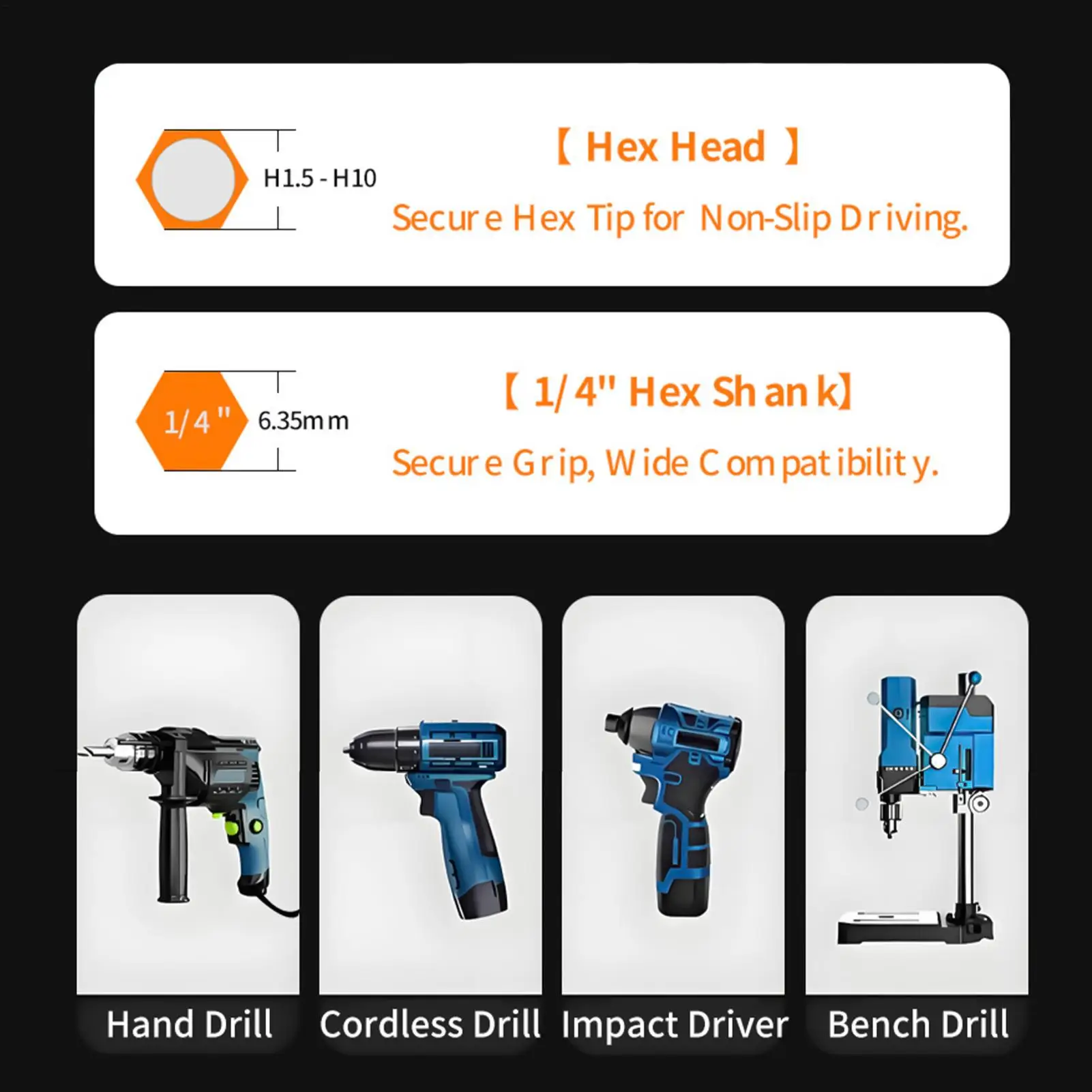 Allen Drill Bit Set 10 Pieces Quick-release Magnetic Screwdriver Precision Screwdriver Set For Workshop Garage Industrial
