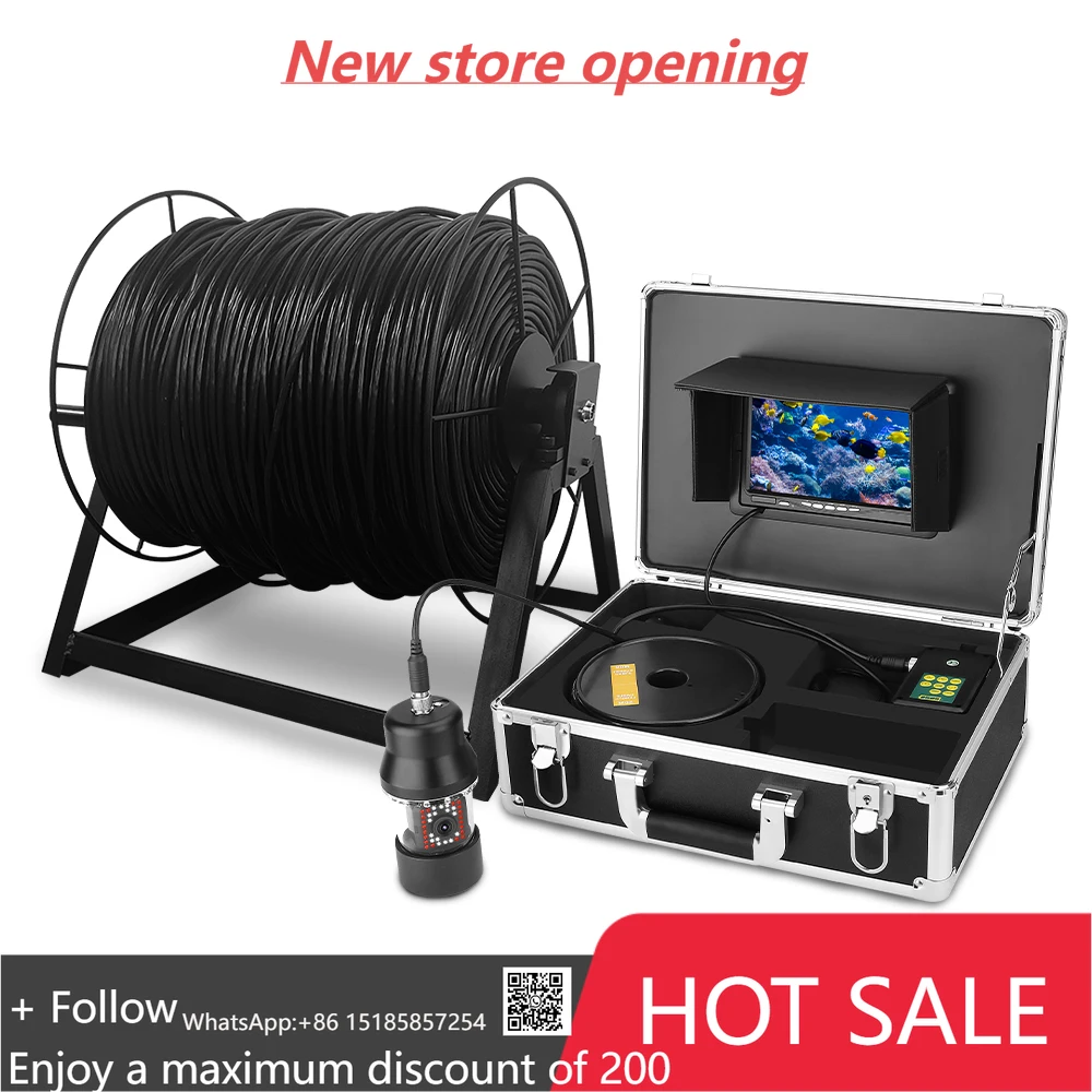 كاميرا مراقبة تحت الماء 200 متر في أعماق البحار المحيط 360 درجة تحت الماء صياد السمك كاميرا فيديو HD 1000tvl IP68 مقاوم للماء DVR