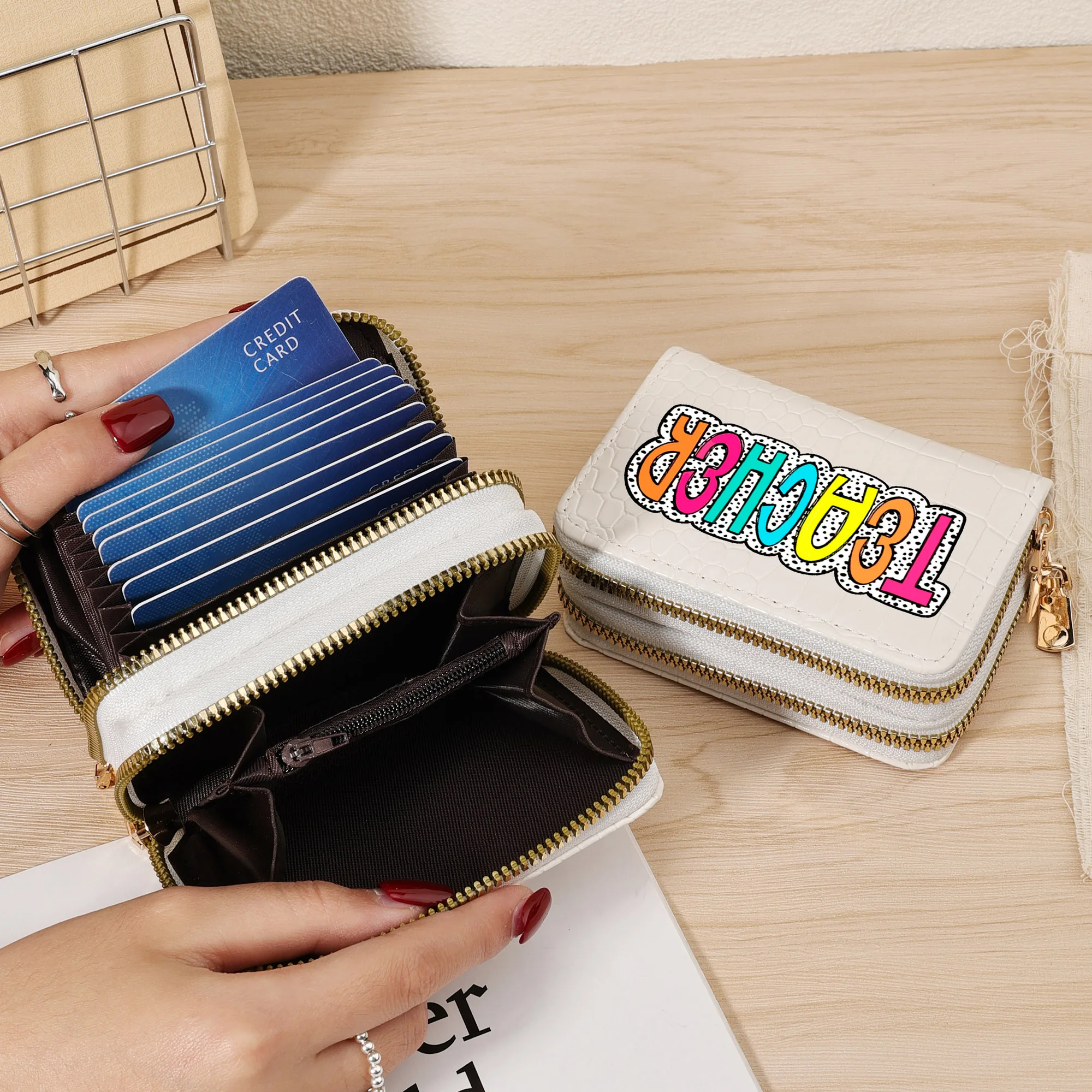 Fashionable Wallet, High-Quality Credit Card Storage Bag, Simple Casual Multi Card Holder With Double Zipper Wallet Carrying Bag