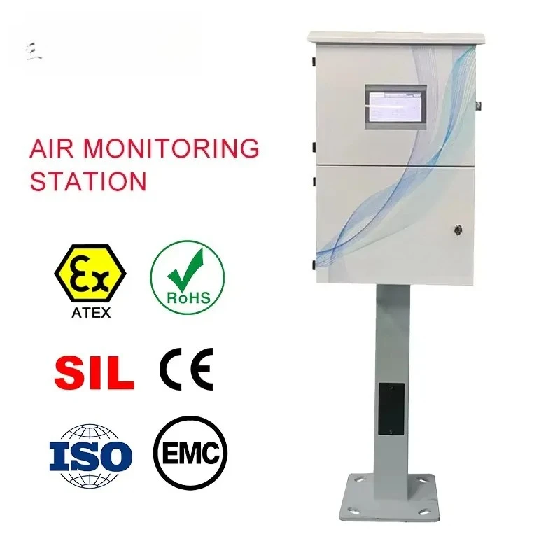 Air Quality Monitor PM2.5 Detector Temperature Humidity Sensor CO SO2 NO2 TVOC O3 Analyzer for Home Office Outdoor