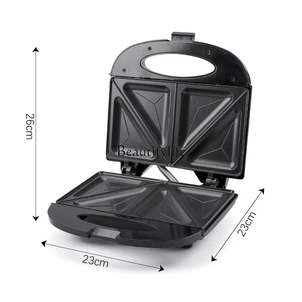 European-style household double-sided heated sandwich maker, multi-function toast waffle breakfast maker