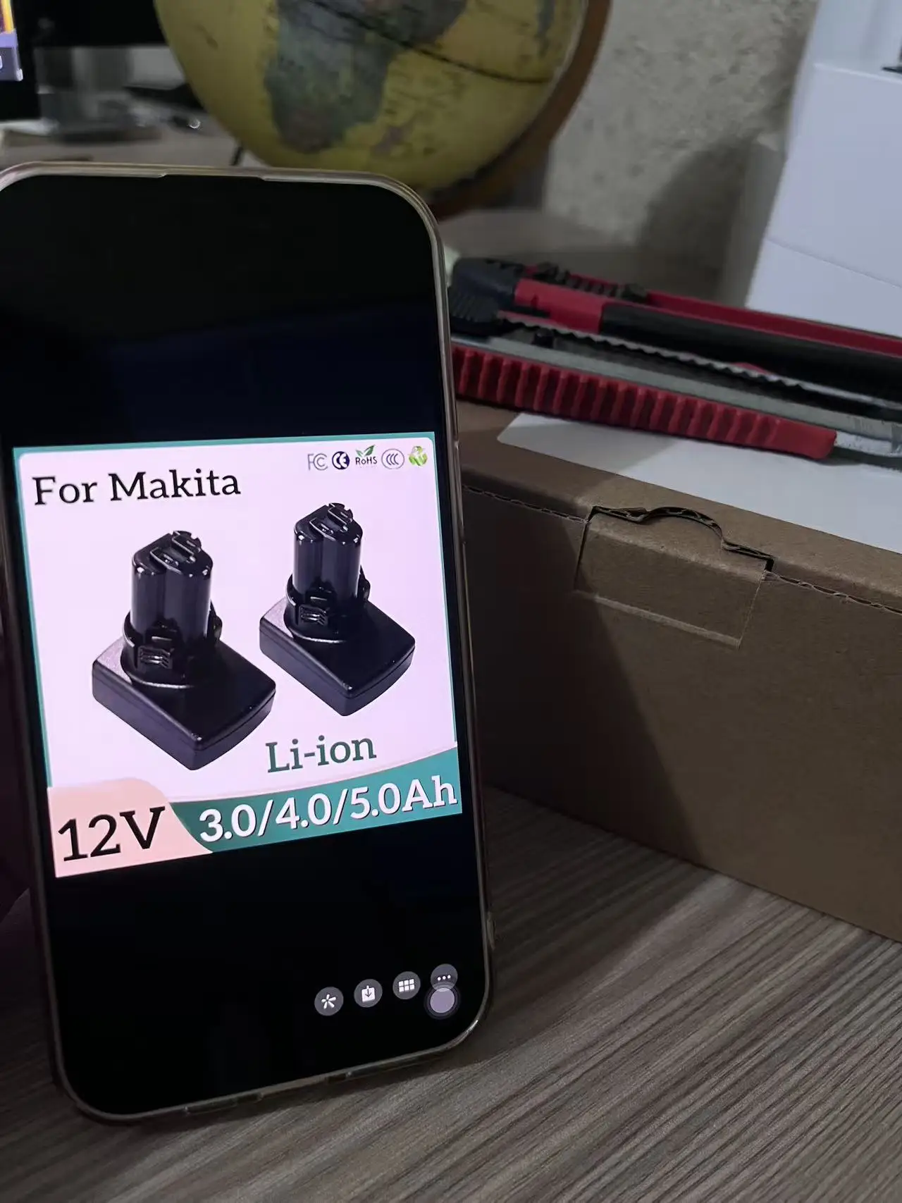 

10.8V/12V 6000mAh for makita BL1014 BL1013 Max Lithium Battery TD090DW 194551-4 TD090D LCT203W LCT204 194550-6 DF030D