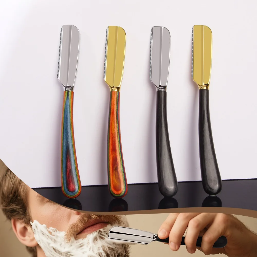 Бритва с прямой ручкой из цинкового сплава, японская прямая парикмахерская бритва для бритья волос, бровей, инструменты для стрижки волос