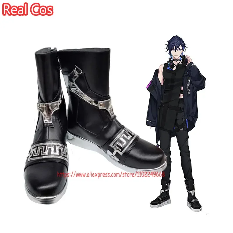 أحذية RealCos Vtuber Noctyx Uki Violeta/Shu Yamino/Alban Knox/Yugo Asuma التأثيرية أحذية الهالوين أزياء النساء والرجال أحذية الألعاب