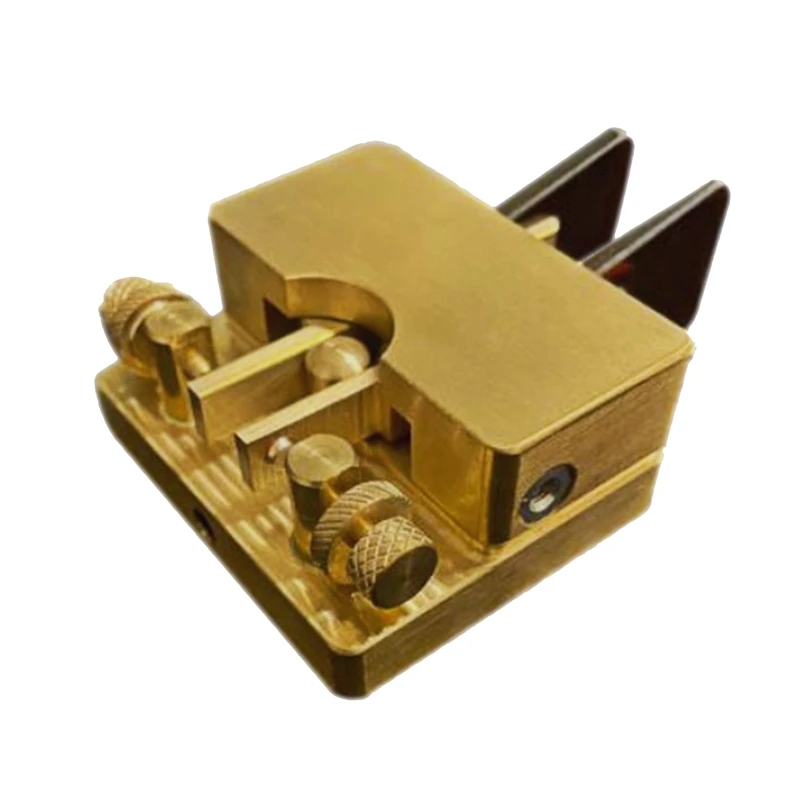 Imagem -05 - Bronze Telégrafo Chave Chave Morse Automática pá Dupla Chave Magnética cw Ouro Jcy56 Conjunto Aço Inoxidável