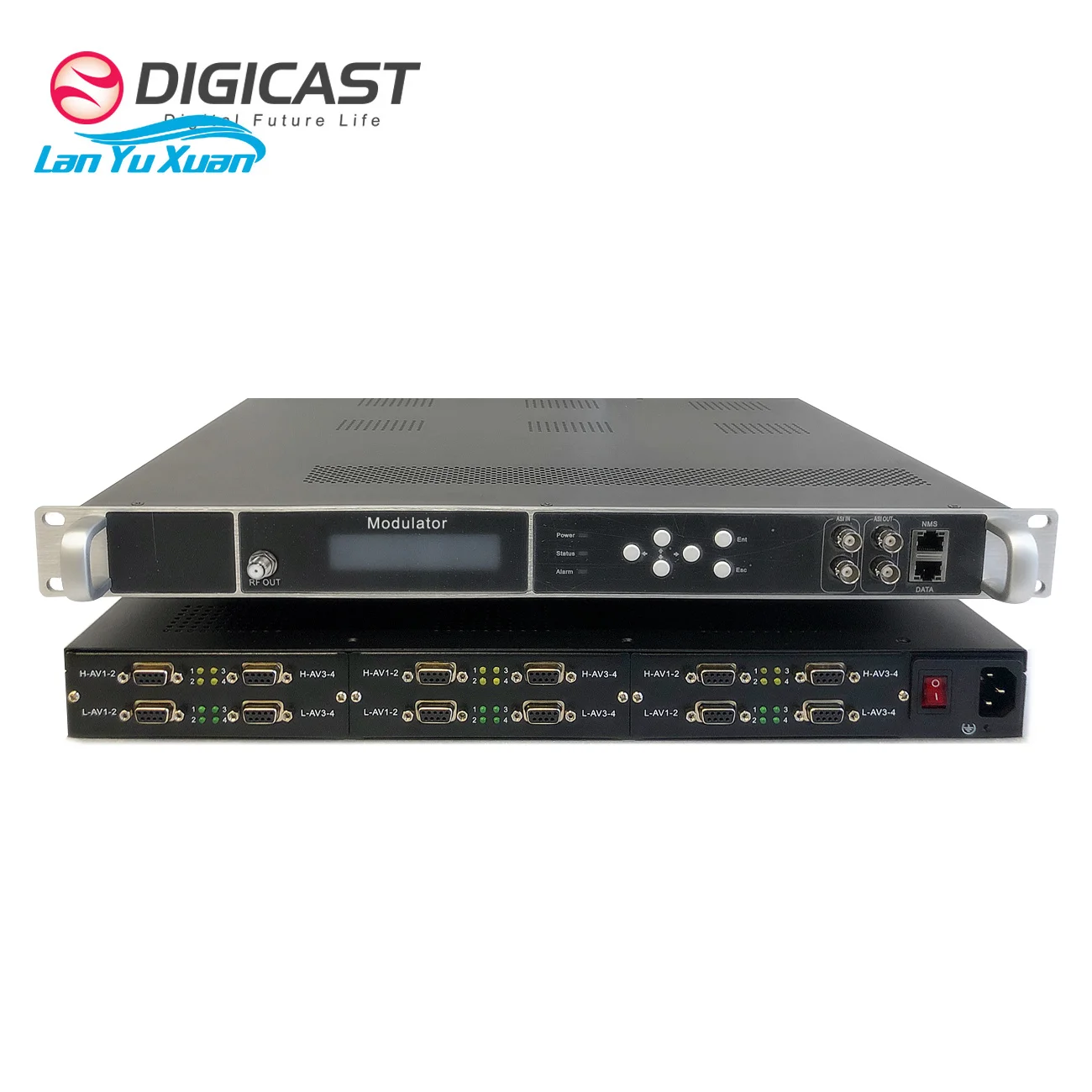 DMB 9580 24 Channels MPEG2 Encoder and Modulator RF DVBT ATSC DVBC Modulator