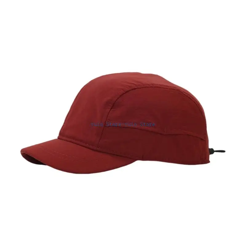 X7XB Short Brims Cap Fashion Look Foldable Comfortable Wear Polyester Fabric Sun Blocking Suitable for Active Women and Men