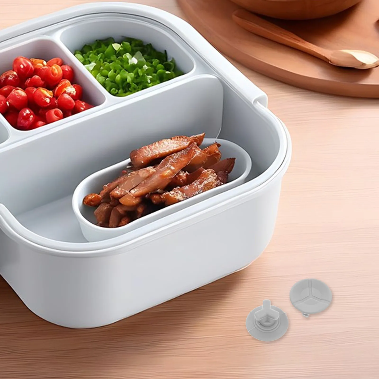 4Pcs Lunch Box Leakproof Silicone Plugs Pressure Regulation Hole Sealing Stoppers Bento Box Accessories Fresh-Keeping Food