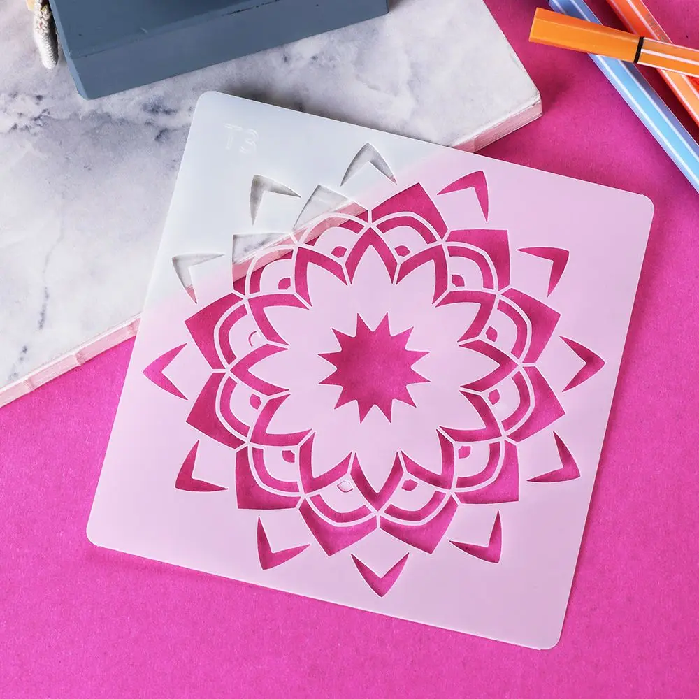 Hot Stamp Embossing Album Decorative Painting template Mandala Auxiliary Scrapbooking Layering Stencils