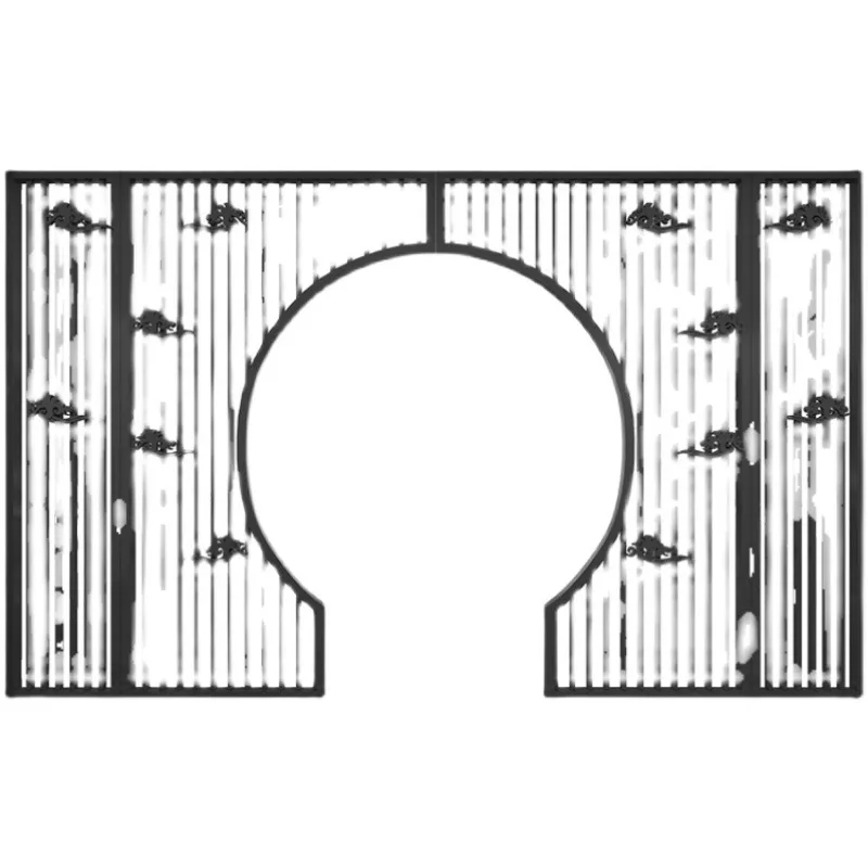 

Современная простая перегородка из кованого железа с полым экраном
