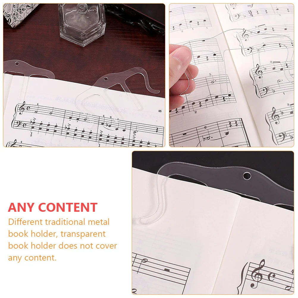 

1Pcs Portable Plastic Music Clip M-Shaped Sheet Music Holder Strong Clamp Lightweight for Studio Stage Plastic Page Holder