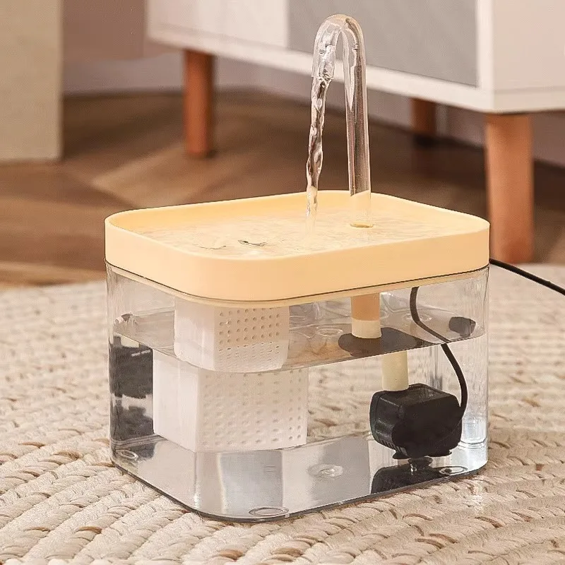 Eco-Friendly Automatic Pet Water Dispenser Recirculate Drinker Bowl with Charging Source Plastic Fountain Dispenser