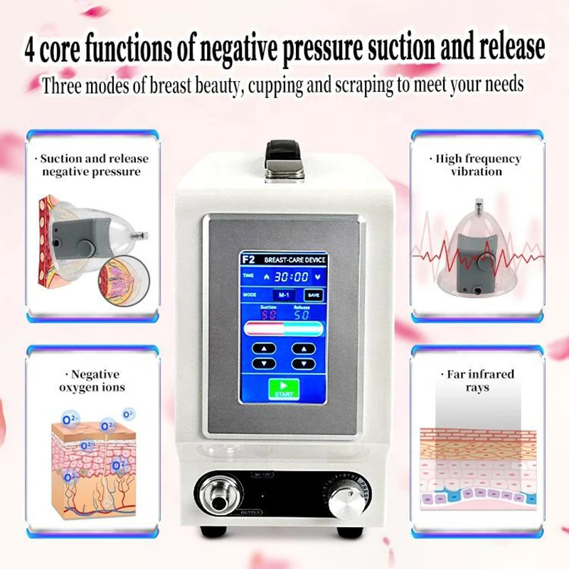 Professional Vacuum Cavitation Breast Buttock Enlargement Cupping Device Facial Lifting Body Shaping Beauty Massage Machine