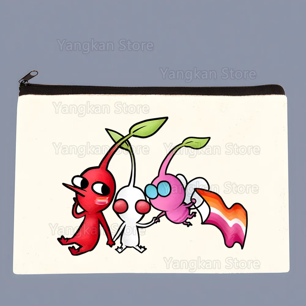 

Pikmin Canvas Coin Purse Coin Purse Collection Canvas Bag Small Wallet Zipper Key Bag Hand Gift