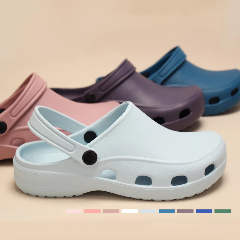 Women's Ultra-lite Clogs Medical Footwear Doctor Scrub Nursing Shoes and Clogs Breathable Slip on Slippers X03-04