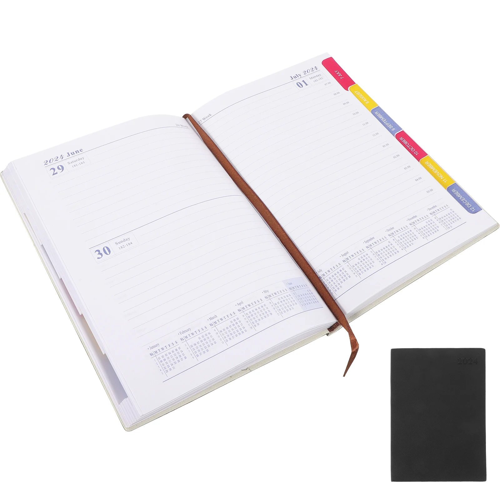 

English Notepad 2024 Planner Notebooks Daily Weekly Monthly Schedule Goals Journal Writing Book Undated Student Teacher Office