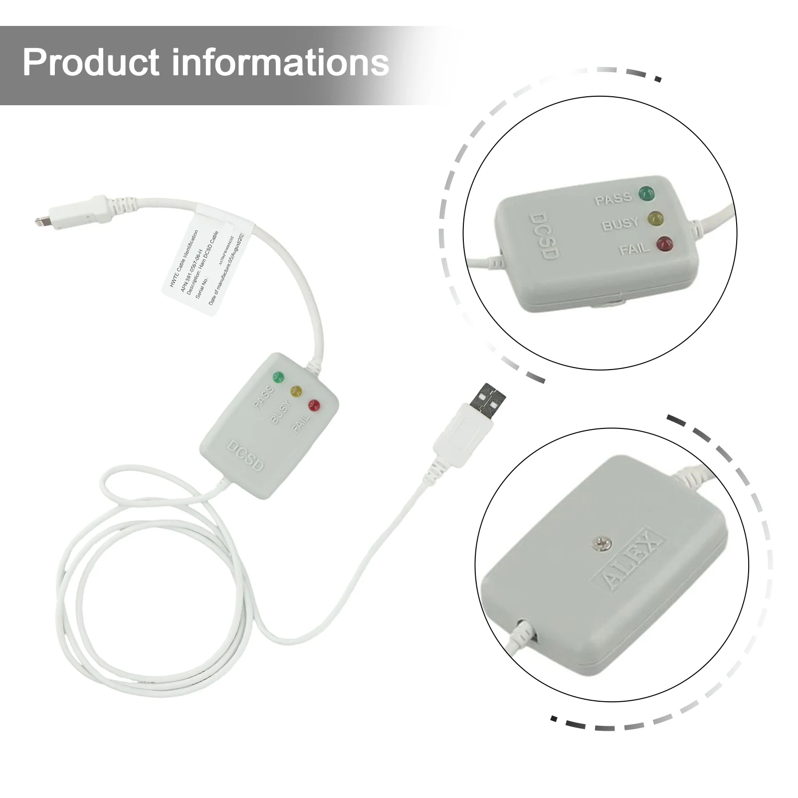 Industrial DCSD Cable Engineering Line Parts Serial Port Stable USB To Serial Bridge White Accessories Brush Line