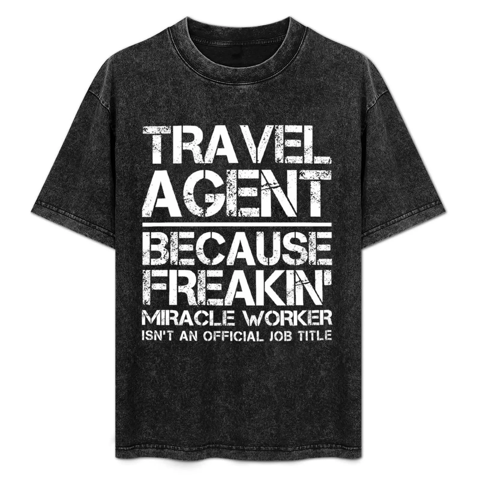 Camiseta Travel Agent Miracle Worker básica simples casual de manga curta