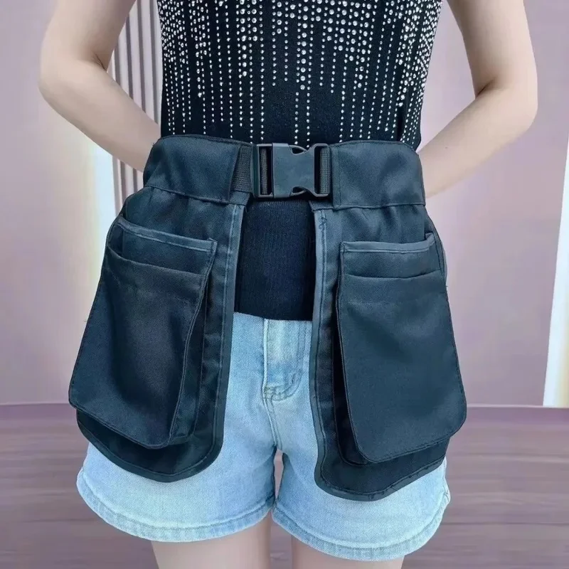 Ethnic Pattern Portable Waist Bag Large-capacity Oil-resistant Multi-Function Tool Pouch Stain-resistant Polyester Durable