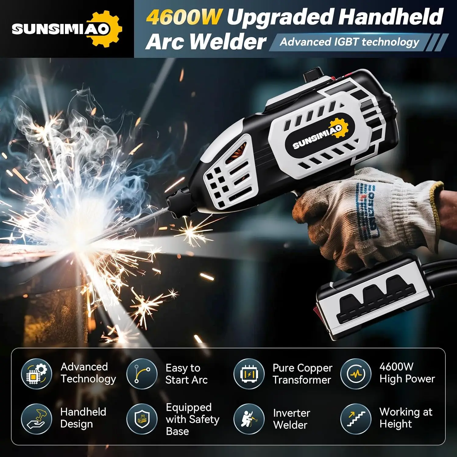 Portable Welding Machine 110V Handheld: Portable Hand Held Welder Machine with 20PCS Rods & IGBT Inverter 5 Variable Current Adj